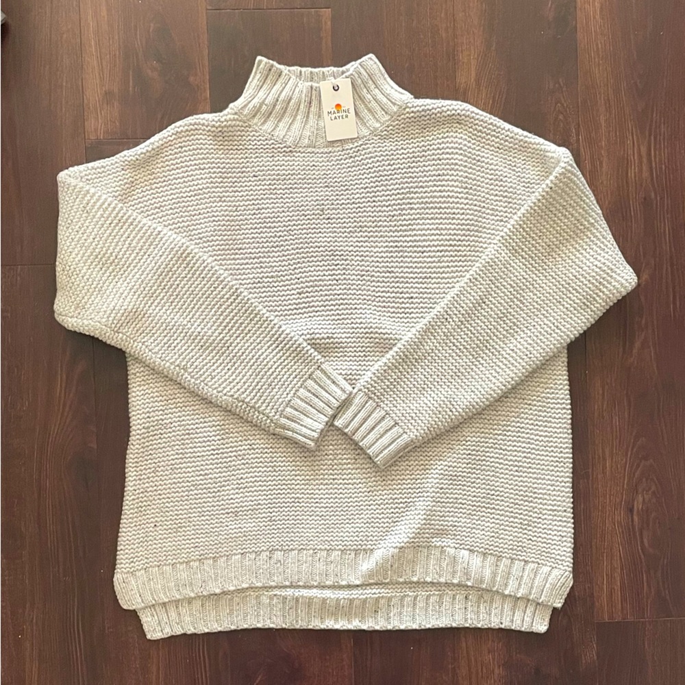 NWT Marine Layer Remi Sweater in Light Heather Grey size XL